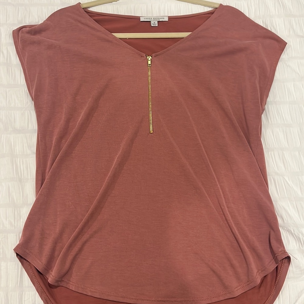 Pink zip shirt